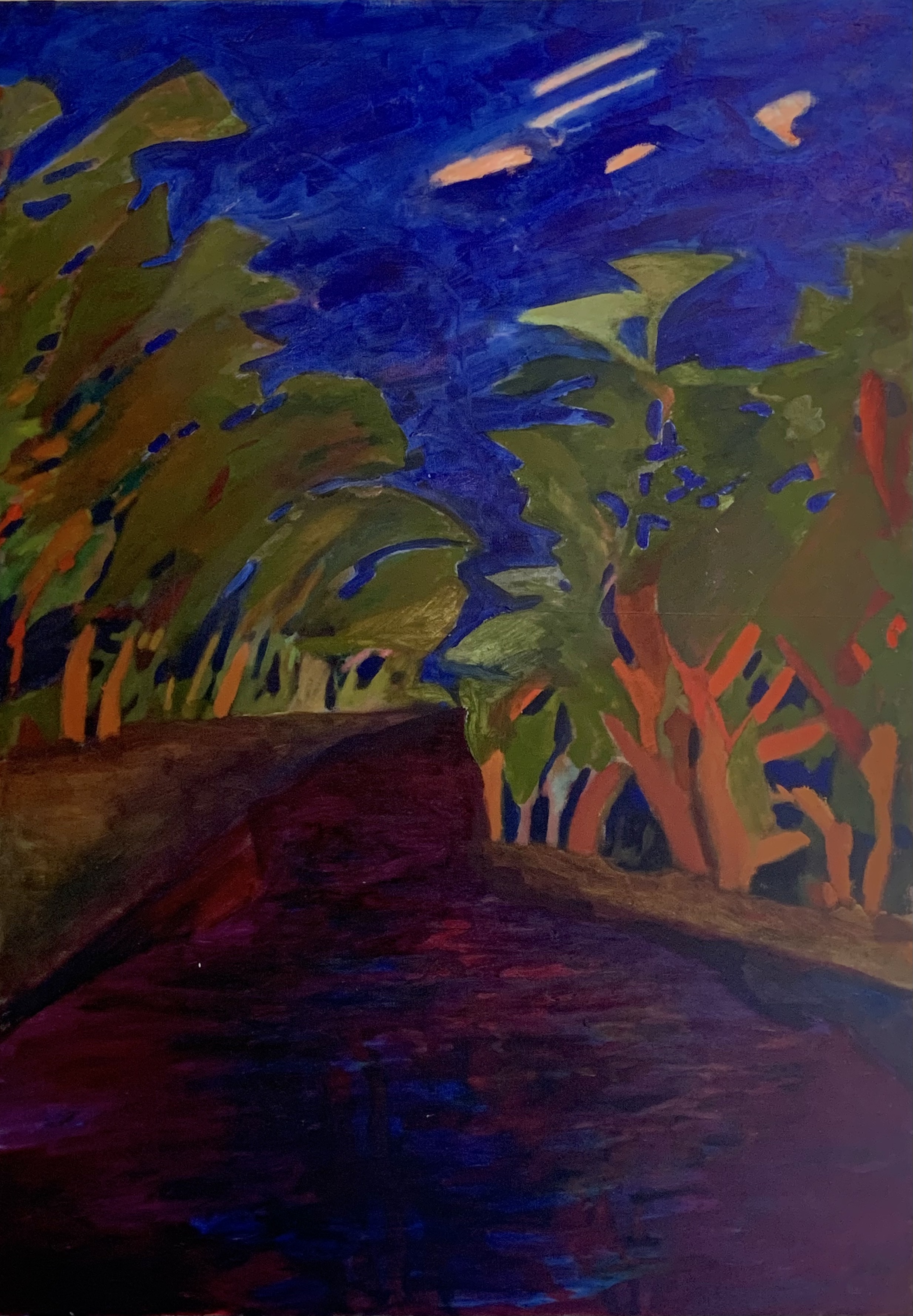 Evening Memory - 56" x 40" oil on canvas